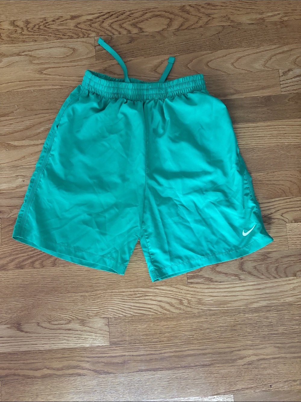 Nike Kelly Green Boys' Athletic Shorts with Swoosh